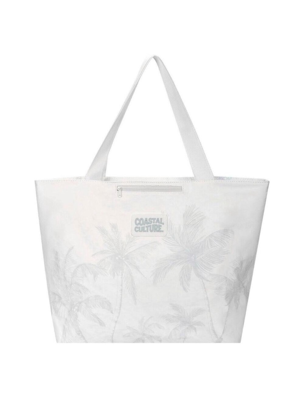 Bundle 2 tote bag. 1 White Tote Bag - Palm Print and 1 white with red